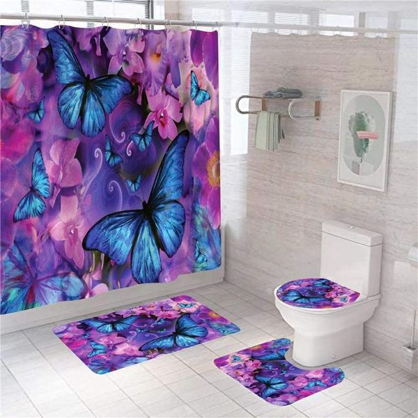 shower curtains butterfly with flower flannel bath maoilet pad set home decor anti-slip toilet carpet waterproof curtain 005
shower curtains butterfly with flower flannel bath maoilet pad set home decor anti-slip toilet carpet waterproof curtain 005