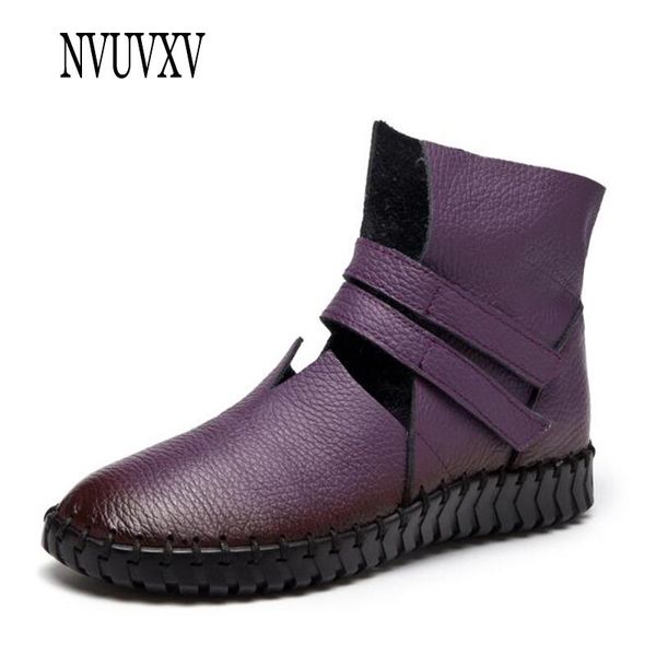 boots genuine leather women shoes handmade solid color casual flat simple hollow short botas mujer sh161, Black
boots genuine leather women shoes handmade solid color casual flat simple hollow short botas mujer sh161, Black