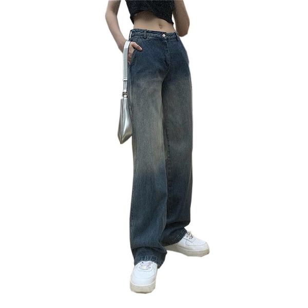 women's jeans high waist female streetwear gradient color korean fashion wide leg casual baggy straight pants ladies denim summer, Blue
women's jeans high waist female streetwear gradient color korean fashion wide leg casual baggy straight pants ladies denim summer, Blue