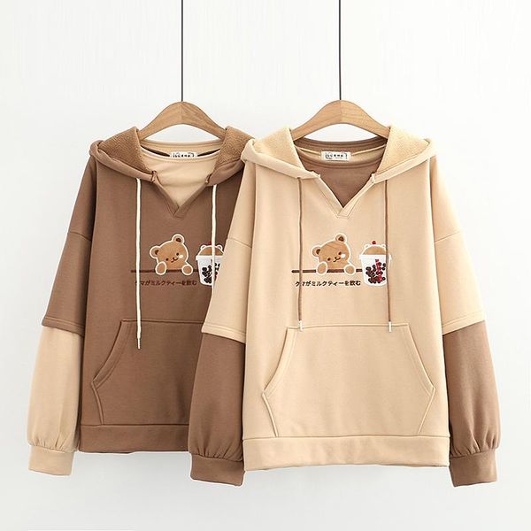 women's hoodies & sweatshirts harajuku embroidery women sweatshirt winter clothes fleece thicken warm hoodie bear anime teen girls aest, Black
women's hoodies & sweatshirts harajuku embroidery women sweatshirt winter clothes fleece thicken warm hoodie bear anime teen girls aest, Black