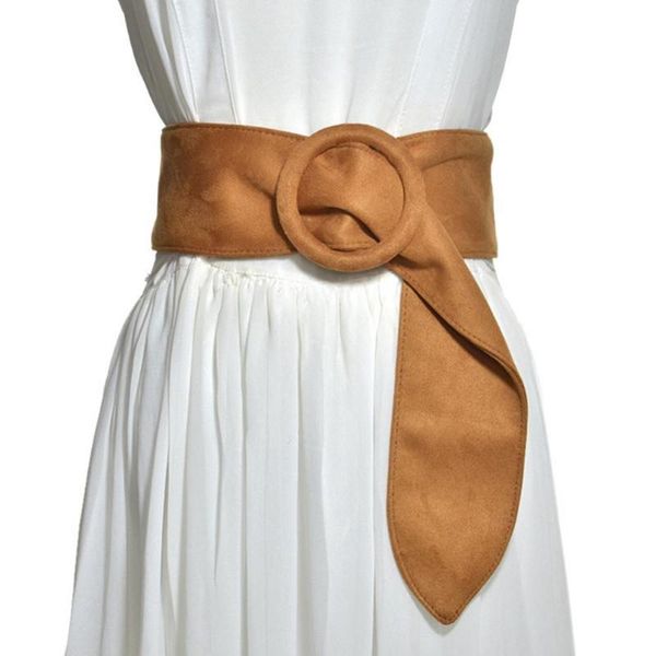 belts fashion women belt solid color suede ring buckle elegant waistband clothes accessories all-match waist, Black;brown
belts fashion women belt solid color suede ring buckle elegant waistband clothes accessories all-match waist, Black;brown
