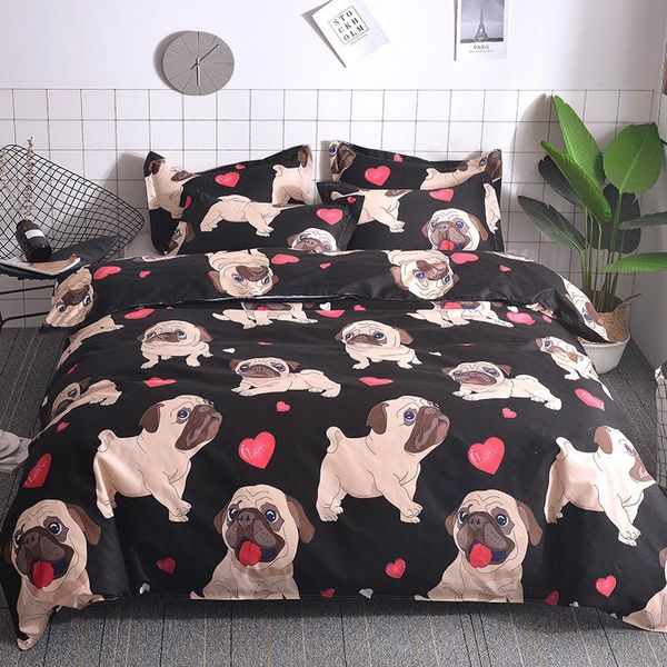bedding sets pug dog heart bed cover set duvet with pillowcases girl boy bedclothes comforter home decor 61134
bedding sets pug dog heart bed cover set duvet with pillowcases girl boy bedclothes comforter home decor 61134