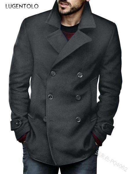 men's wool & blends men lapel solid coat double breasted autumn casual men's loose simple street fashion lugentolo, Black
men's wool & blends men lapel solid coat double breasted autumn casual men's loose simple street fashion lugentolo, Black