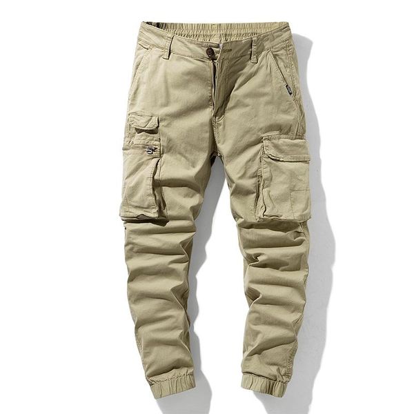 men's pants cargo cotton spring autumn closing casual fashion elastic waist tipo trousers multi-pocket binding foot, Black
men's pants cargo cotton spring autumn closing casual fashion elastic waist tipo trousers multi-pocket binding foot, Black