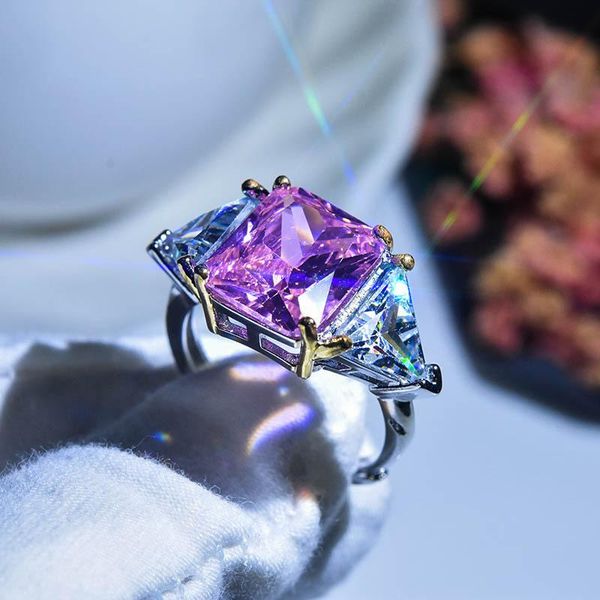 super flash princess square ring pink zircon hearts & arrows moissanite diamond resizable female jewelry gift cluster rings, Golden;silver
super flash princess square ring pink zircon hearts & arrows moissanite diamond resizable female jewelry gift cluster rings, Golden;silver