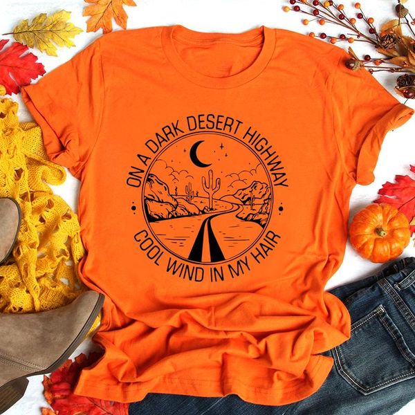 women's t-shirt on a dark desert highway cool wind in my hair womens clothing camping tshirt outdoor t shirts cotton crewneck dropship, White
women's t-shirt on a dark desert highway cool wind in my hair womens clothing camping tshirt outdoor t shirts cotton crewneck dropship, White