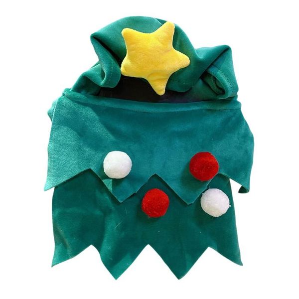 dog apparel pet cat net christmas tree shawl clothes red for small