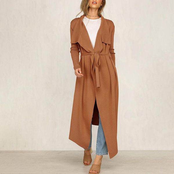 autumn and winter british style cross border fashion trend coat windbreaker women's lace up lapel wear trench coats, Tan;black
autumn and winter british style cross border fashion trend coat windbreaker women's lace up lapel wear trench coats, Tan;black