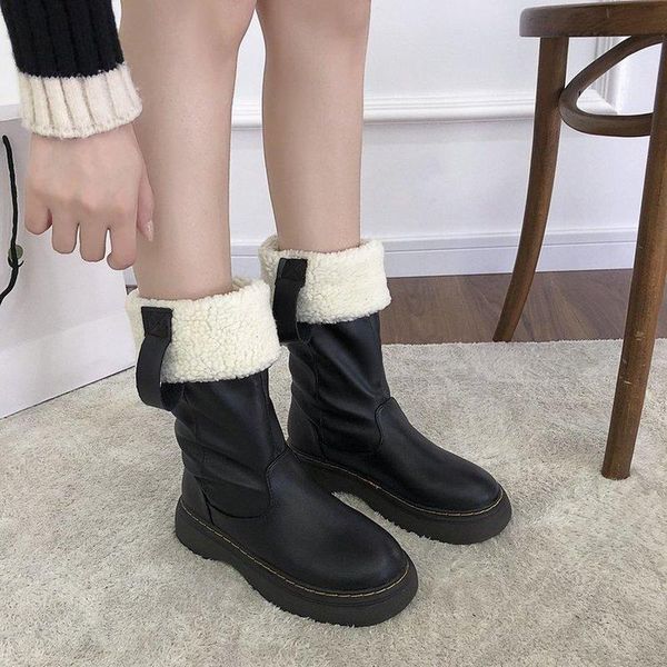 boots 2021 mid-calf women winter snow ladies female casual warm mid thick fur, Black
boots 2021 mid-calf women winter snow ladies female casual warm mid thick fur, Black