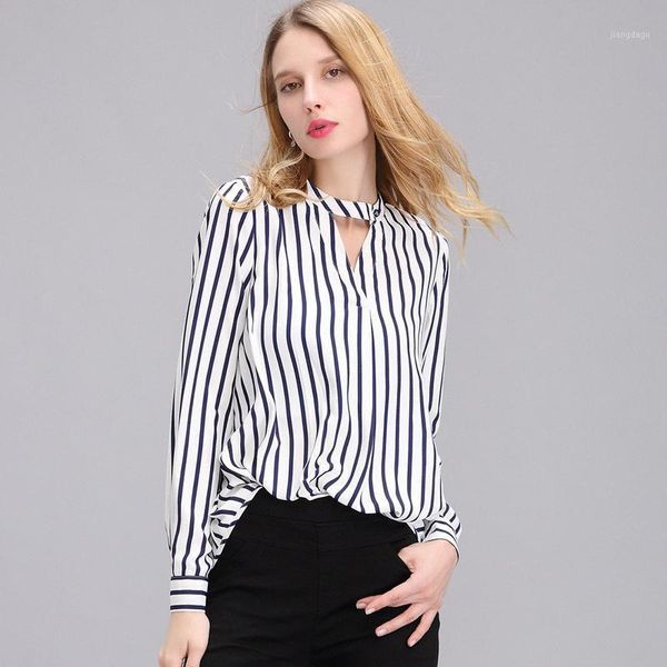 women's blouses & shirts 2021 women summer autumn chiffon blouse striped plus size loose elegant office ladies, White
women's blouses & shirts 2021 women summer autumn chiffon blouse striped plus size loose elegant office ladies, White