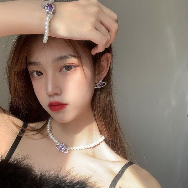 pendant necklaces 2021 planet purple love necklace women's high-end gift korean fashion 3 piece pack, Silver
pendant necklaces 2021 planet purple love necklace women's high-end gift korean fashion 3 piece pack, Silver