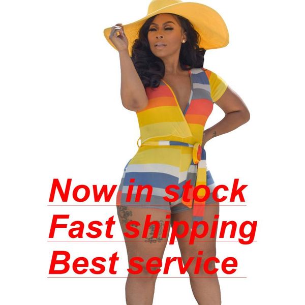women's jumpsuits & rompers womens short sleeve rainbow striped bodycon bodysuit deep v-neck waist belt jumpsuit, Black;white
women's jumpsuits & rompers womens short sleeve rainbow striped bodycon bodysuit deep v-neck waist belt jumpsuit, Black;white