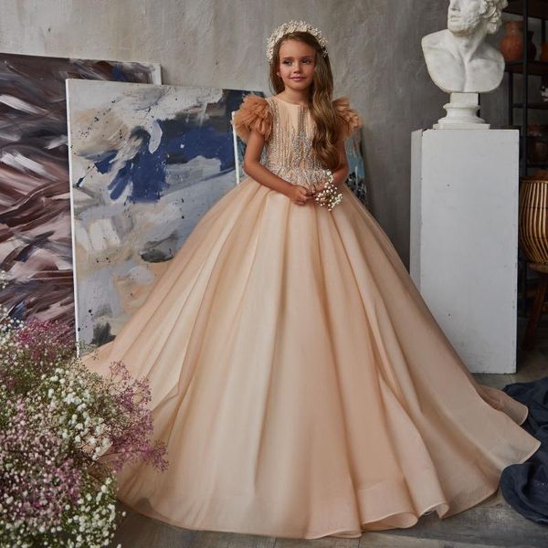 girl's dresses champagne princess flower girl for wedding beading little girls birthday party dress christmas first communion gowns, Red;yellow
girl's dresses champagne princess flower girl for wedding beading little girls birthday party dress christmas first communion gowns, Red;yellow