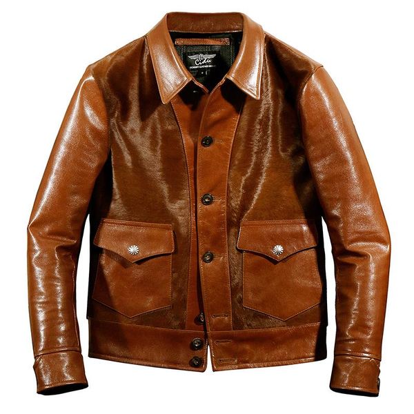 men's leather & faux yr.super luxury quality natural jacket.italy horsehide+france goatskin.vintage genuine coat., Black
men's leather & faux yr.super luxury quality natural jacket.italy horsehide+france goatskin.vintage genuine coat., Black