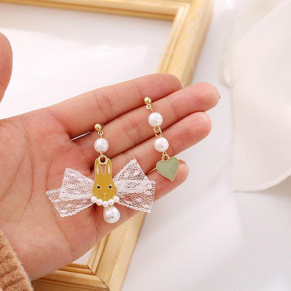 dangle & chandelier 2021 korean asymmetric pearls earrings for women cute animal heart lace bow drop charm jewelry gifts, Silver
dangle & chandelier 2021 korean asymmetric pearls earrings for women cute animal heart lace bow drop charm jewelry gifts, Silver