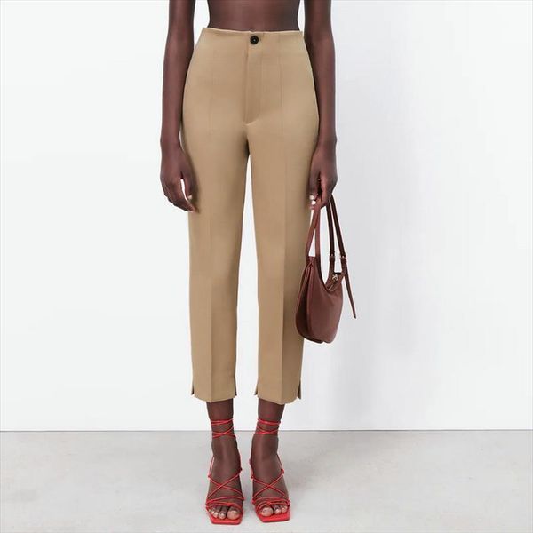 summer fashion cotton business women capris high waist work ol office lady khaki split sim fitness pencil trousers suit, Black;white
summer fashion cotton business women capris high waist work ol office lady khaki split sim fitness pencil trousers suit, Black;white