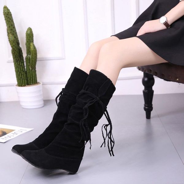 boots women's boots, high rubber sole, casual inner-increasing winter women, Black
boots women's boots, high rubber sole, casual inner-increasing winter women, Black