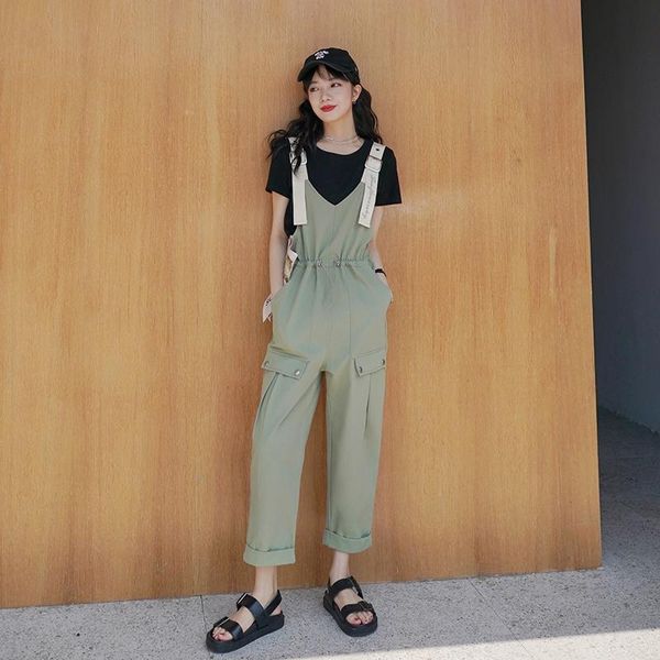 women's pants & capris women overalls drawstring waist loose casual streetwear hip hop harem cargo straight suspenders trouser jumpsuit, Black;white
women's pants & capris women overalls drawstring waist loose casual streetwear hip hop harem cargo straight suspenders trouser jumpsuit, Black;white