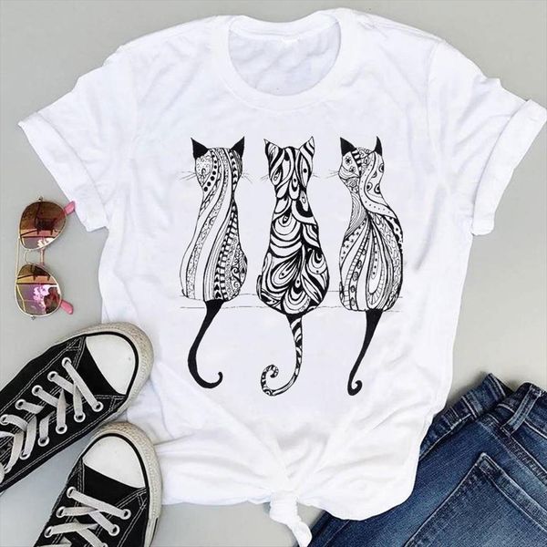 cartoon sweet cute 90s girl women t shirts cat animal fashion print graphic summer short sleeve female clothes tees, White
cartoon sweet cute 90s girl women t shirts cat animal fashion print graphic summer short sleeve female clothes tees, White