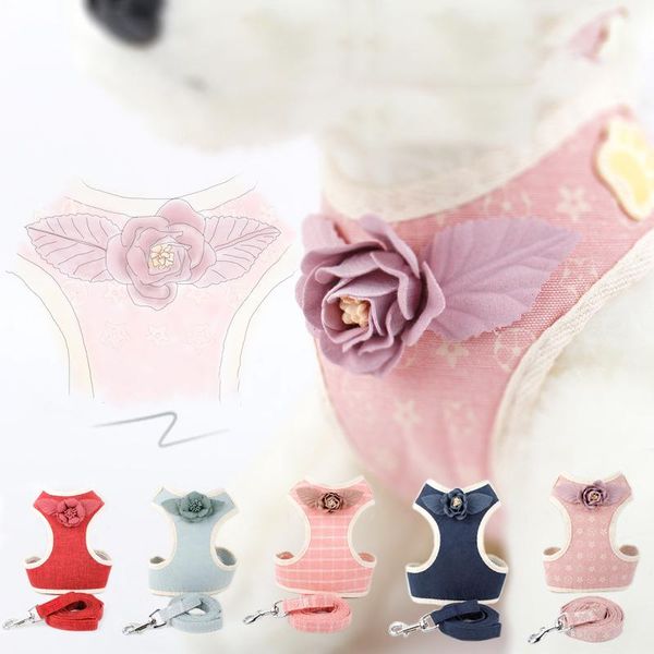 dog collars & leashes pet harness leash sets small dogs flower mesh padded puppy cat harnesses and set breathable fashion
dog collars & leashes pet harness leash sets small dogs flower mesh padded puppy cat harnesses and set breathable fashion