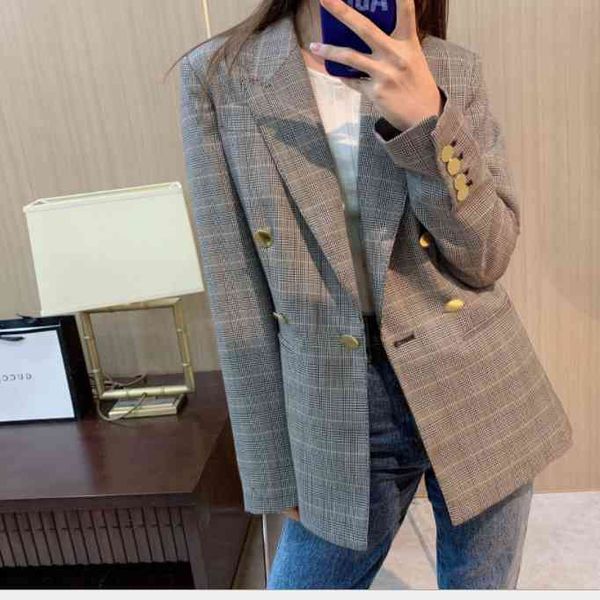 women's suits & blazers 100% wool coat, vintage jacket, double buckle, plaid, White;black
women's suits & blazers 100% wool coat, vintage jacket, double buckle, plaid, White;black