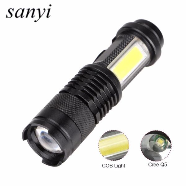 portable q5 +cob mini black 4000lm waterproof led zoom torch penlight use 14500 battery lighting lantern flashlights torches
portable q5 +cob mini black 4000lm waterproof led zoom torch penlight use 14500 battery lighting lantern flashlights torches