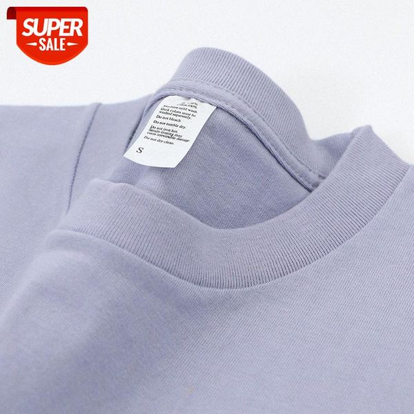 250g heavy cream purple solid color short-sleeved t-shirt lavender pure cotton simple men and women loose white lovers #zi3r, White;black
250g heavy cream purple solid color short-sleeved t-shirt lavender pure cotton simple men and women loose white lovers #zi3r, White;black