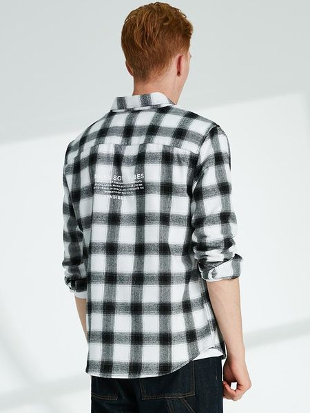 men's casual shirts pioneer camp men yellow plaid shirt classic style long sleeve fitted homme cotton checkered acc907320t, White;black
men's casual shirts pioneer camp men yellow plaid shirt classic style long sleeve fitted homme cotton checkered acc907320t, White;black