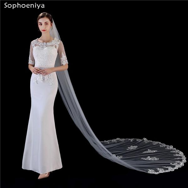 bridal veils arrival lace edge appliqued long veil 2021 one layer cathedral with hair comb wedding accessories, Black
bridal veils arrival lace edge appliqued long veil 2021 one layer cathedral with hair comb wedding accessories, Black