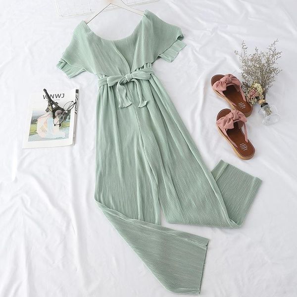 women's jumpsuits & rompers women jumpsuit summer wide leg full length overalls black clothes casual office lady, Black;white
women's jumpsuits & rompers women jumpsuit summer wide leg full length overalls black clothes casual office lady, Black;white