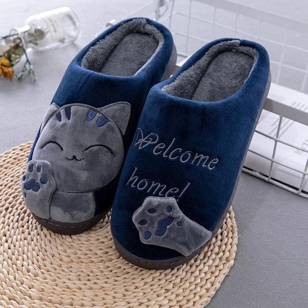 women winter home slippers cartoon cat shoes non-slip soft warm house indoor bedroom couples floor, Black
women winter home slippers cartoon cat shoes non-slip soft warm house indoor bedroom couples floor, Black