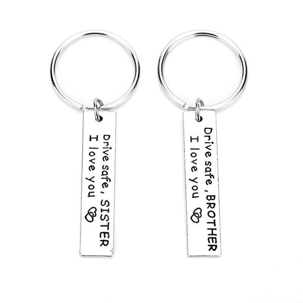 keychains 2pcs key chains drive safe i love you brother sister keychain 2021 fashion trinket ring chaveiro family gifts, Silver
keychains 2pcs key chains drive safe i love you brother sister keychain 2021 fashion trinket ring chaveiro family gifts, Silver