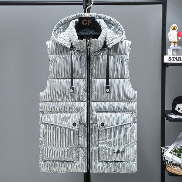 men's vests 2021 winter men vest solid cotton-padded warm sleeveless jacket for man fashion zipper waistcoat plus size 5xl, Black;white
men's vests 2021 winter men vest solid cotton-padded warm sleeveless jacket for man fashion zipper waistcoat plus size 5xl, Black;white