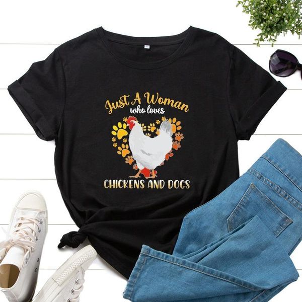 women's t-shirt summer women short sleeve 100% cotton t-shirts hen footprint heart letter printed female fashion casual graphic clothes, White
women's t-shirt summer women short sleeve 100% cotton t-shirts hen footprint heart letter printed female fashion casual graphic clothes, White