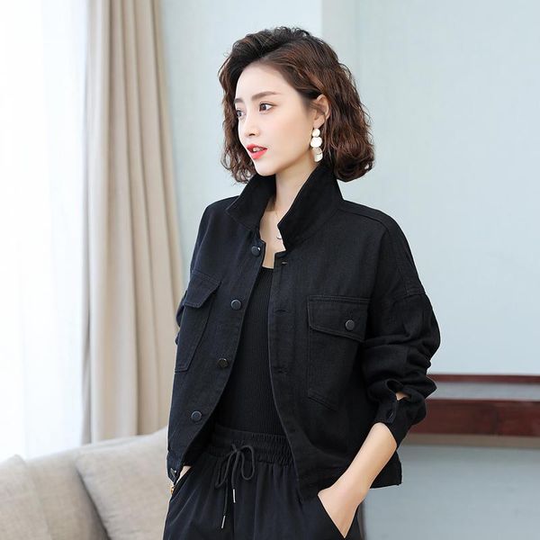 women's jackets burgundy denim jacket women 2021 loose tooling hong kong style clothing, Black;brown
women's jackets burgundy denim jacket women 2021 loose tooling hong kong style clothing, Black;brown