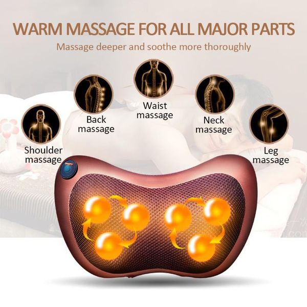 

relaxation massage pillow vibrator electric shoulder back heating kneading infrared therapy shiatsu neck massager massagers