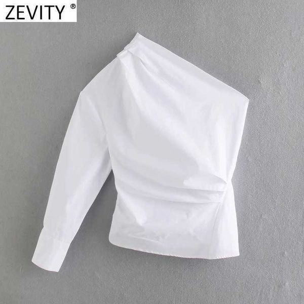 women fashion one shoulder asymmetrical pleated shirt female skew collar slim white poplin blouse roupas chemise ls9202 210603
women fashion one shoulder asymmetrical pleated shirt female skew collar slim white poplin blouse roupas chemise ls9202 210603
