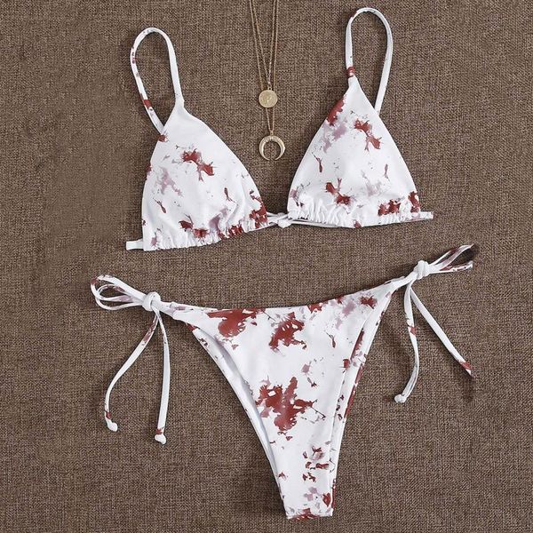 women's swimwear 2021 print bikinis swimsuit women camisole bandage bikini set side tie brazilian beachwear bathing suit, White;black
women's swimwear 2021 print bikinis swimsuit women camisole bandage bikini set side tie brazilian beachwear bathing suit, White;black