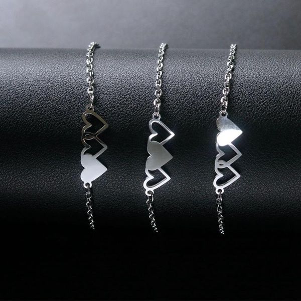 charm bracelets tiny love heart lucky bracelet stainless steel adjustable fashion couple wholesale, Golden;silver
charm bracelets tiny love heart lucky bracelet stainless steel adjustable fashion couple wholesale, Golden;silver