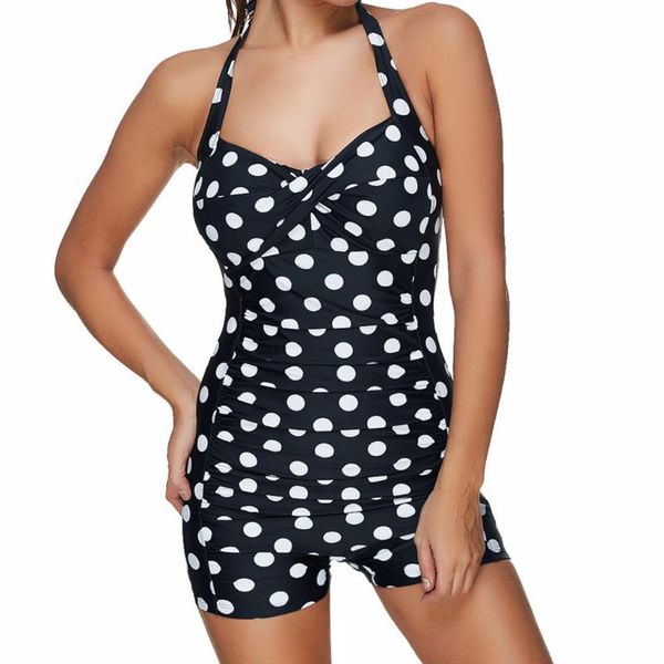 women's swimwear 2pcs women swimsuits padded dot print halter backless monokini push up high waist shorts beach swimsuit plus size #t2g, White;black
women's swimwear 2pcs women swimsuits padded dot print halter backless monokini push up high waist shorts beach swimsuit plus size #t2g, White;black