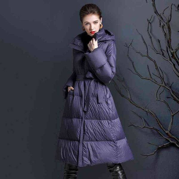 hooded white duck down jacket women's 2021 medium length fashion high end atmosphere loose thickened lace, Black
hooded white duck down jacket women's 2021 medium length fashion high end atmosphere loose thickened lace, Black