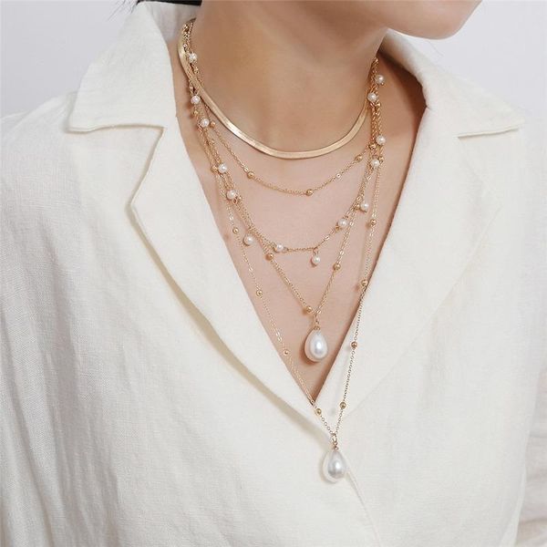 chains vintage wedding dinner party blade chain necklace baroque pearl tassel long multi-layer chokers for women jewelry, Silver
chains vintage wedding dinner party blade chain necklace baroque pearl tassel long multi-layer chokers for women jewelry, Silver