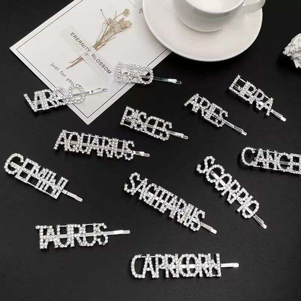 letter rhinestone hairpins 12 constellations womens hair clips pins barrettes accessories for women girls gift, Slivery;white
letter rhinestone hairpins 12 constellations womens hair clips pins barrettes accessories for women girls gift, Slivery;white