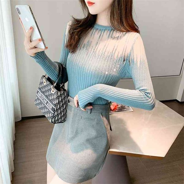 autumn korean women slim stretch simple white long-sleeved sweater casual wild temperament 210527
autumn korean women slim stretch simple white long-sleeved sweater casual wild temperament 210527