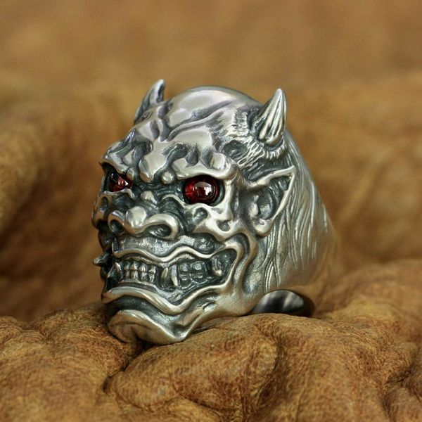 red eyes 925 sterling silver japanese ghost prajna mens skull ring ta254 us size 7 to 15, Golden;silver
red eyes 925 sterling silver japanese ghost prajna mens skull ring ta254 us size 7 to 15, Golden;silver