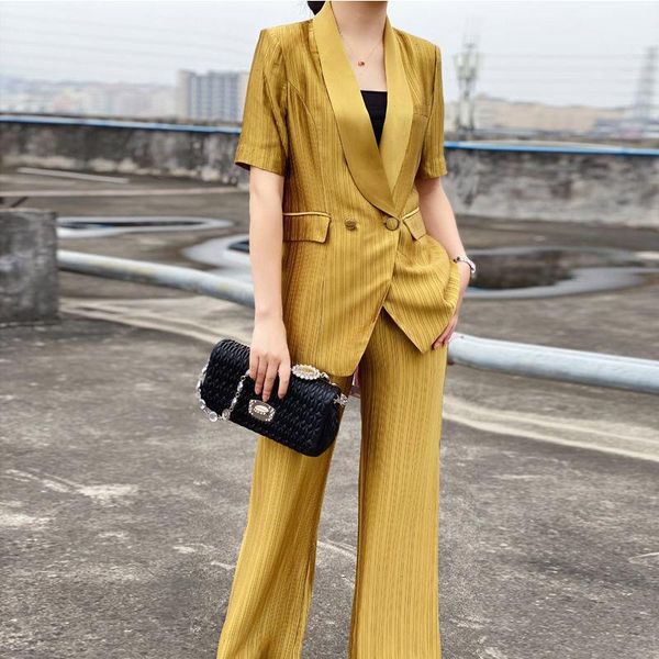 women 2021 summer striped casual two pieces vintage office lady short sleeve blazer & pants street blazers suits u204 women's piece, White
women 2021 summer striped casual two pieces vintage office lady short sleeve blazer & pants street blazers suits u204 women's piece, White
