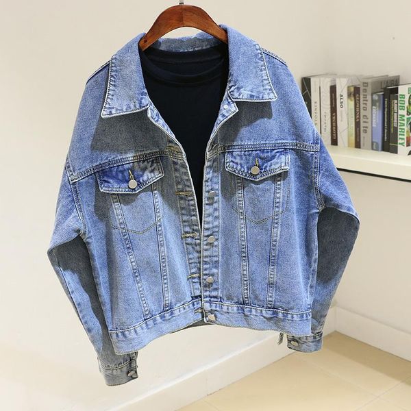 women's jackets harajuku style vintage washed blue denim jacket women 2021 spring batwing sleeve short jeans coat loose female outerwea, Black;brown
women's jackets harajuku style vintage washed blue denim jacket women 2021 spring batwing sleeve short jeans coat loose female outerwea, Black;brown