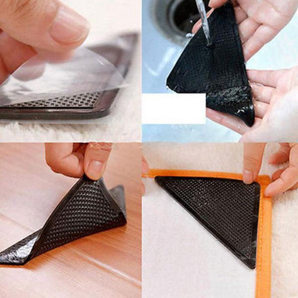 4pcs/set anti-skid rubber mat reusable multifunction anti-slip triangle washable strong adhesive sticker black corner pad bath mats
4pcs/set anti-skid rubber mat reusable multifunction anti-slip triangle washable strong adhesive sticker black corner pad bath mats