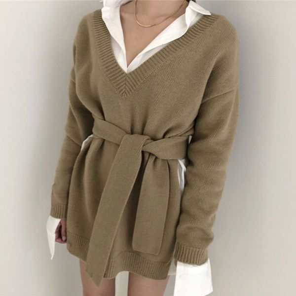 women's sweaters loose v-neck irregular women fashion split long sleeve woman simple solid casual autumn clothes yozi, White;black
women's sweaters loose v-neck irregular women fashion split long sleeve woman simple solid casual autumn clothes yozi, White;black