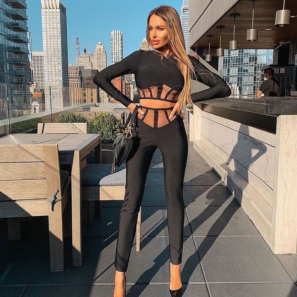 pants arrival crocheted long sleeve bandage two-part black winter 2 piece women's club dress together dgha, White
pants arrival crocheted long sleeve bandage two-part black winter 2 piece women's club dress together dgha, White